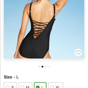 Women’s Lace Up One Piece Swimsuit